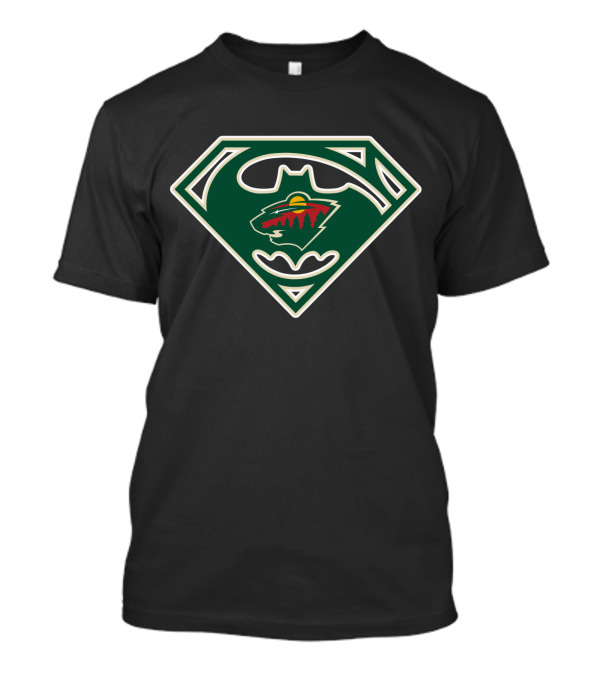 Superman Batman Minnesota Wild Logo 146 T-Shirt