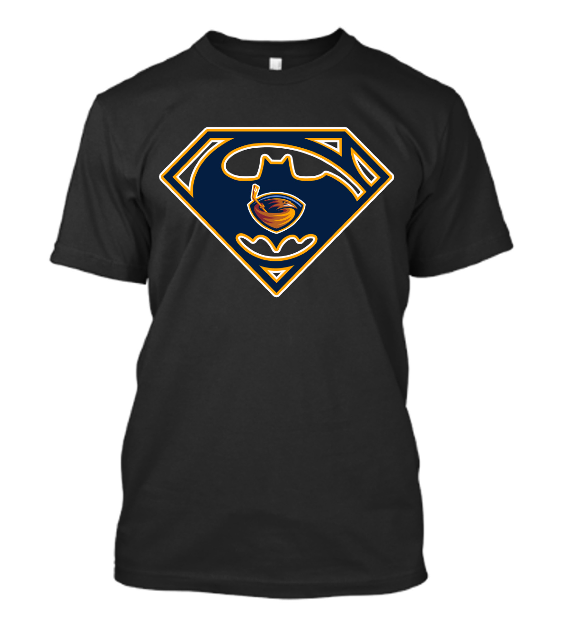Atlanta Thrashers Batman Superman Logo Blend T-Shirt