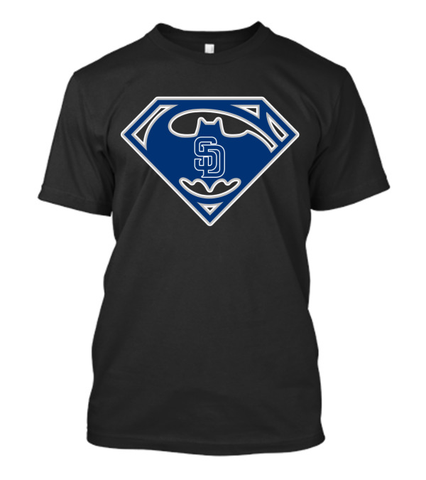 Sd Padres Batman Superman Logo Mashup T-Shirt