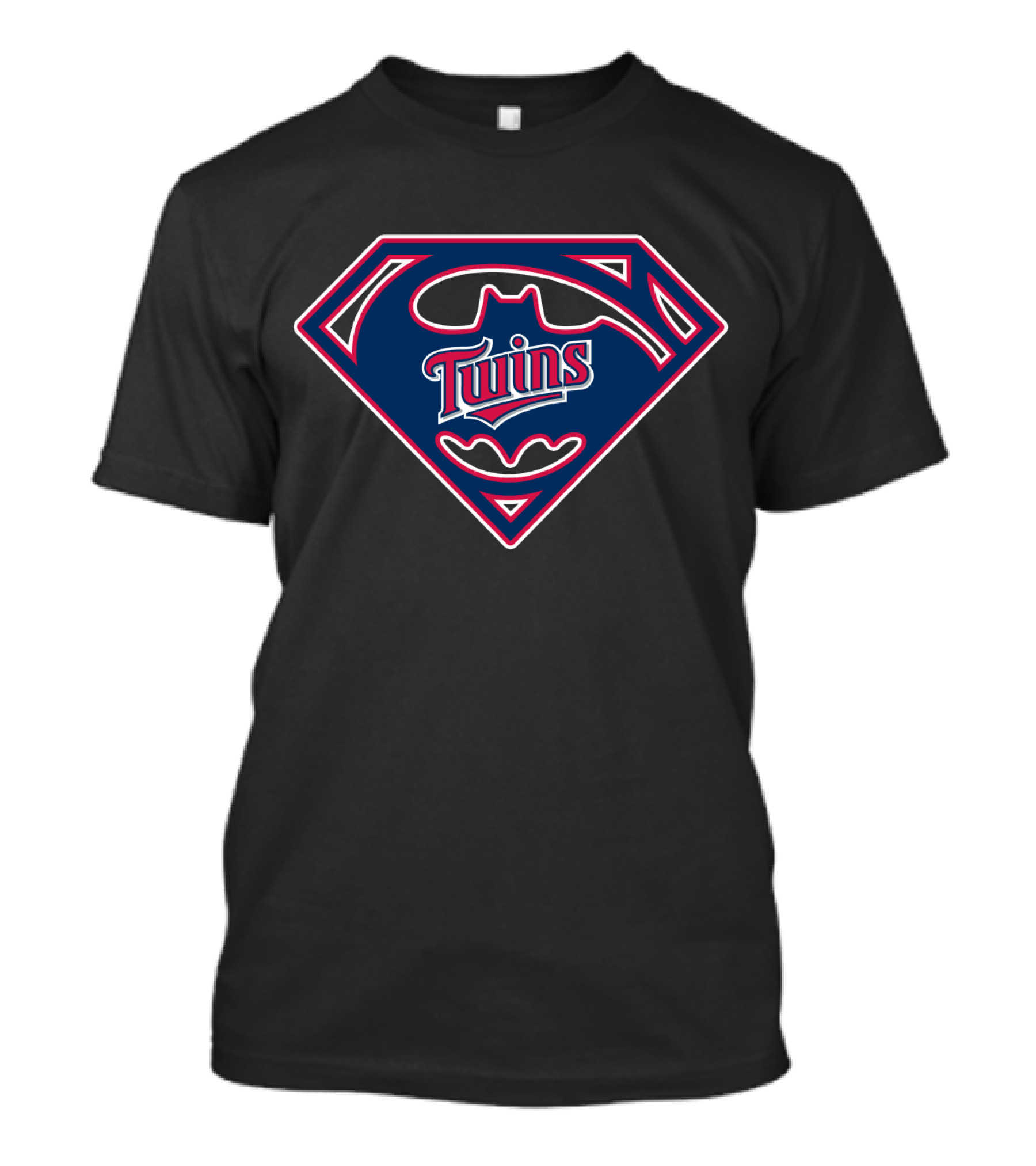 Twins 203 Batman Superman Logo Mashup T-Shirt