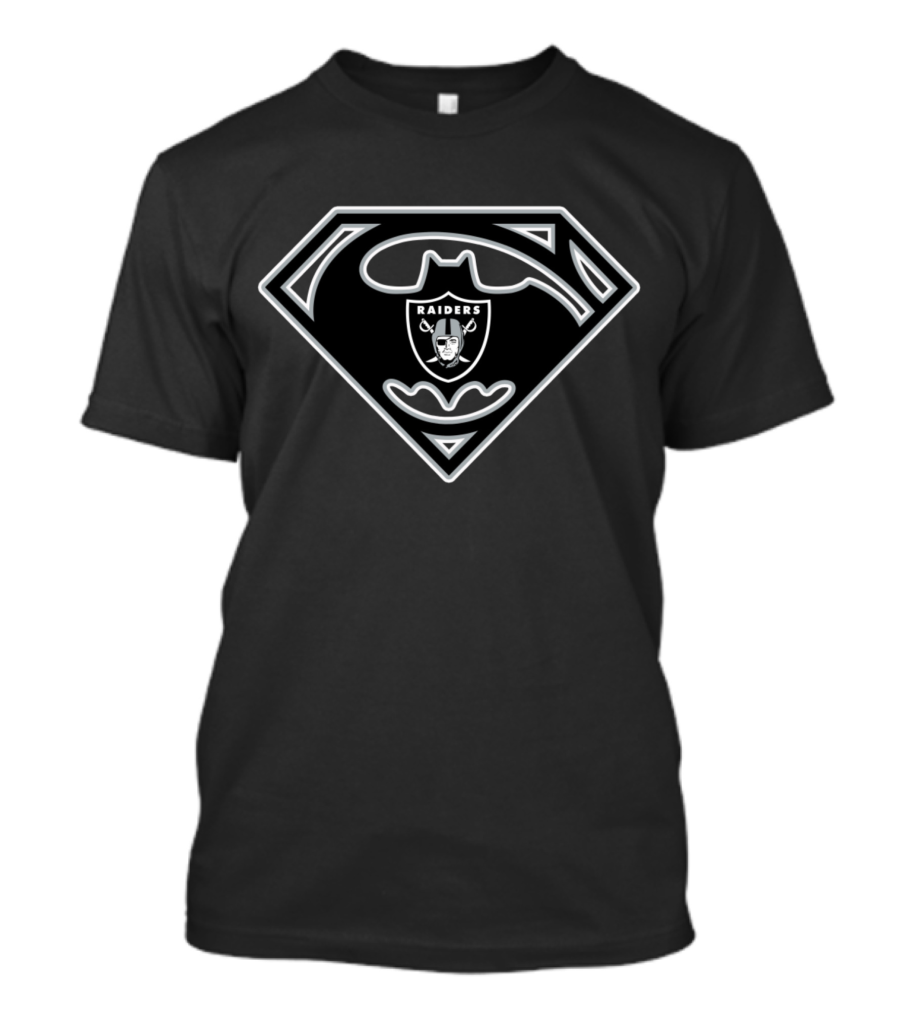 Oakland Raiders Superman Batman Logo Mashup T-Shirt