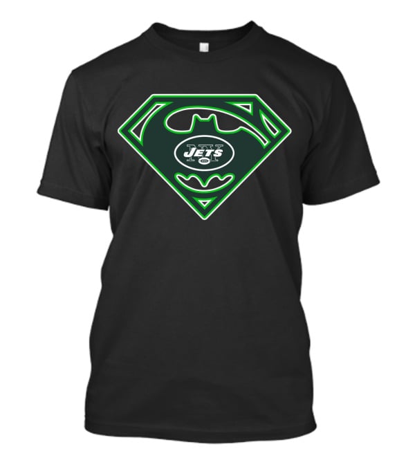 New York Jets Superman Batman Fusion T-Shirt