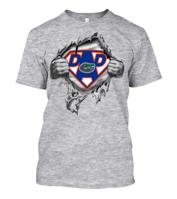 Dad University Of Florida Gators Logo Superhero Style T-Shirt