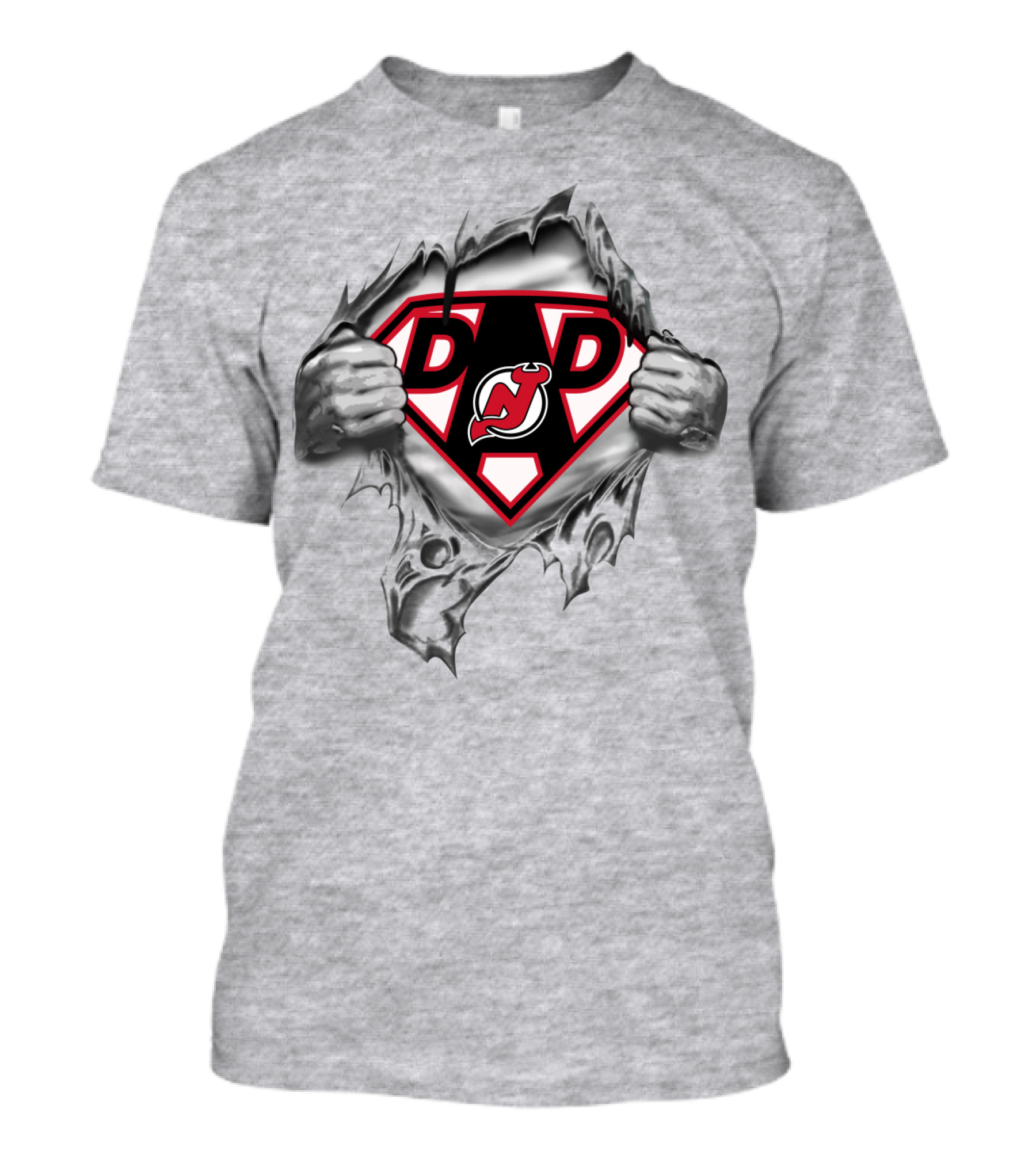 New Jersey Devils Superhero Logo Dpd Superman Rip T-Shirt