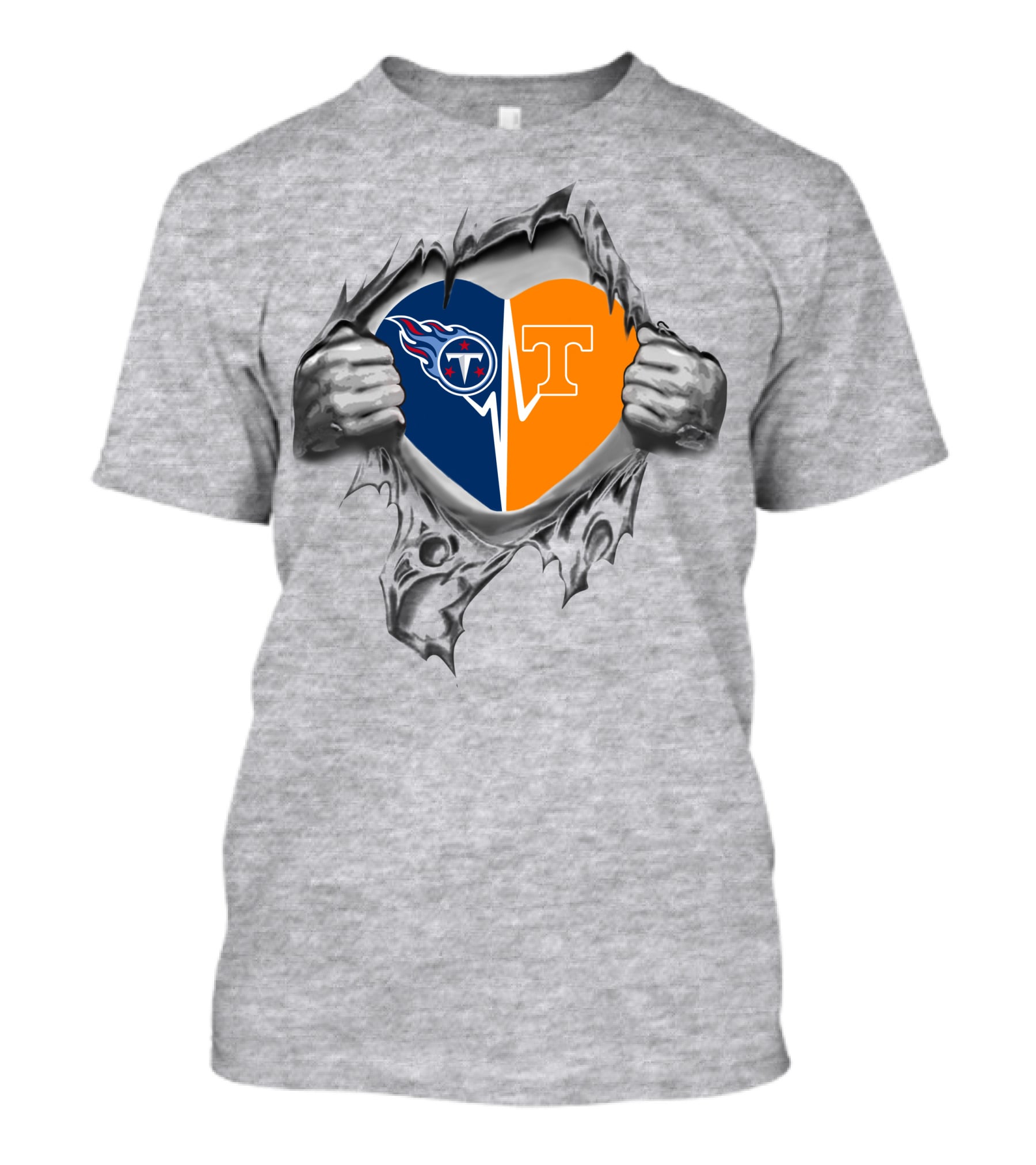 Torn Heart Tennessee Titans Volunteers It's In My Heart T-Shirt