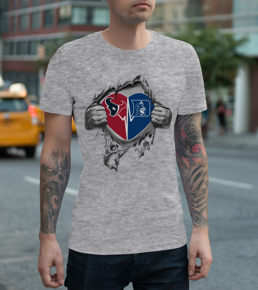 Texans Duke Heart Filled With Team Spirit T-Shirt