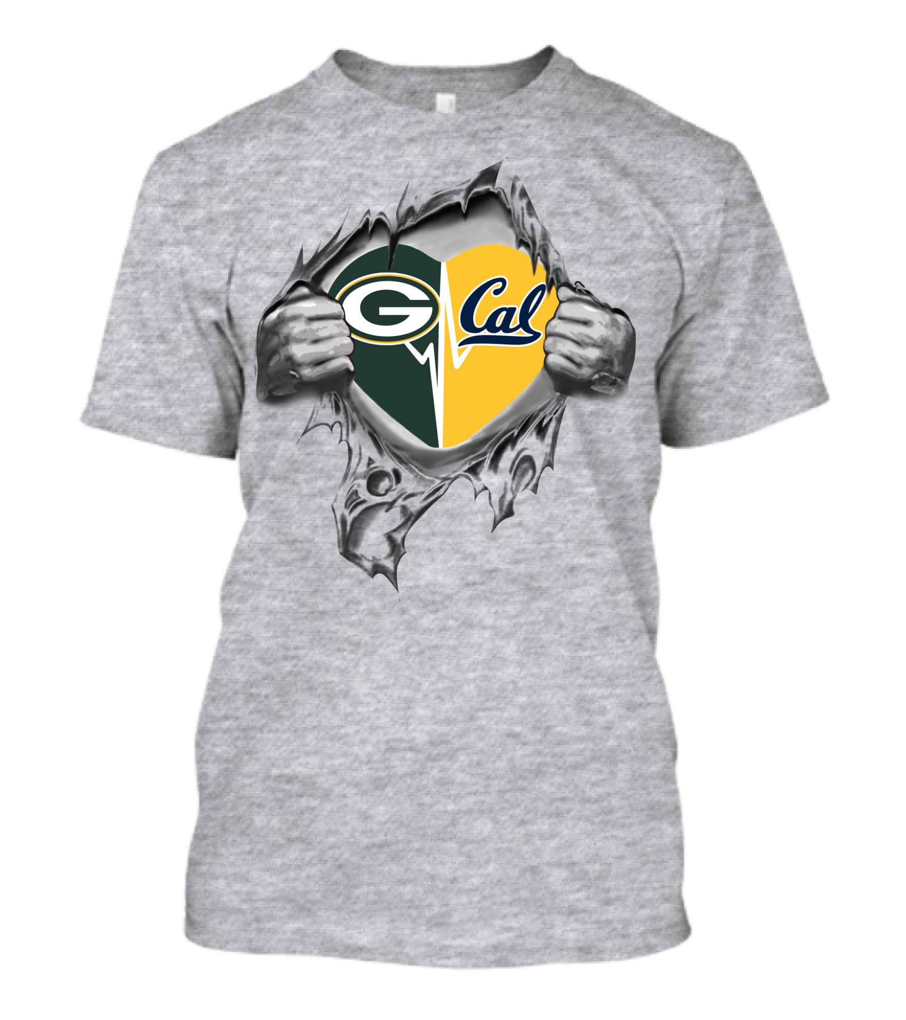 Packers G Cal Heart Unveiled By Ripping Hands T-Shirt
