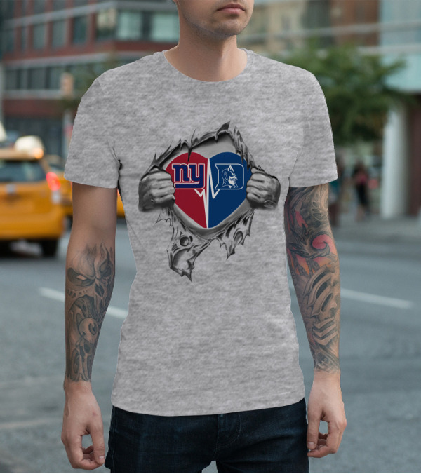 Giants Duke Ny Heart Logos Rugged T-Shirt