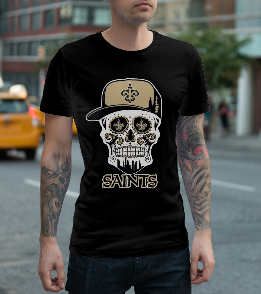 Saints Skull Fleur-De-Lis New Orleans Funny T-Shirt