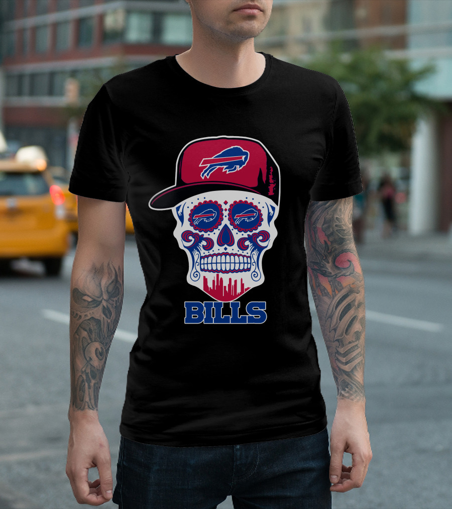 Buffalo Bills Skull Fun Design Fan T-Shirt