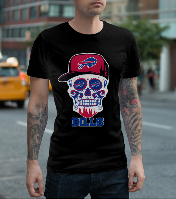 Buffalo Bills Skull Fun Design Fan T-Shirt