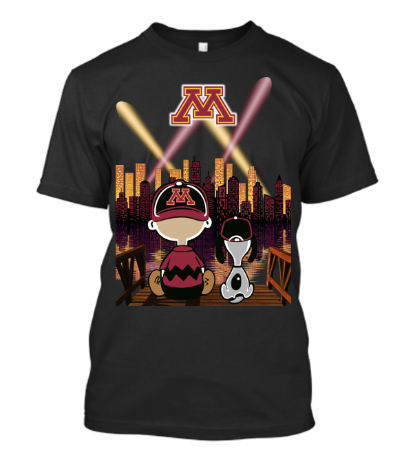 Minnesota Golden Gophers City Skyline Night Lights T-Shirt