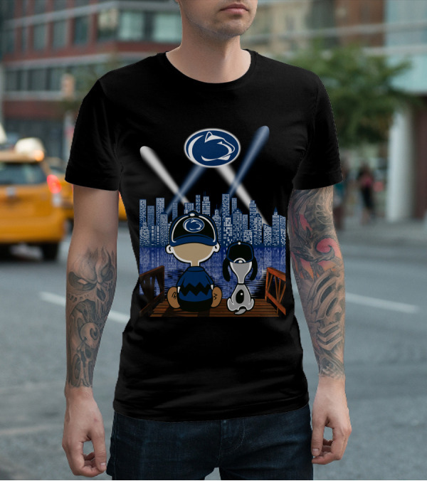 Penn State Nittany Lions Nighttime City Skyline Fans T-Shirt