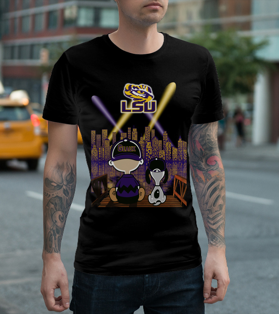 Geaux Lsu Tigers 62 City Lights Night Skyline T-Shirt