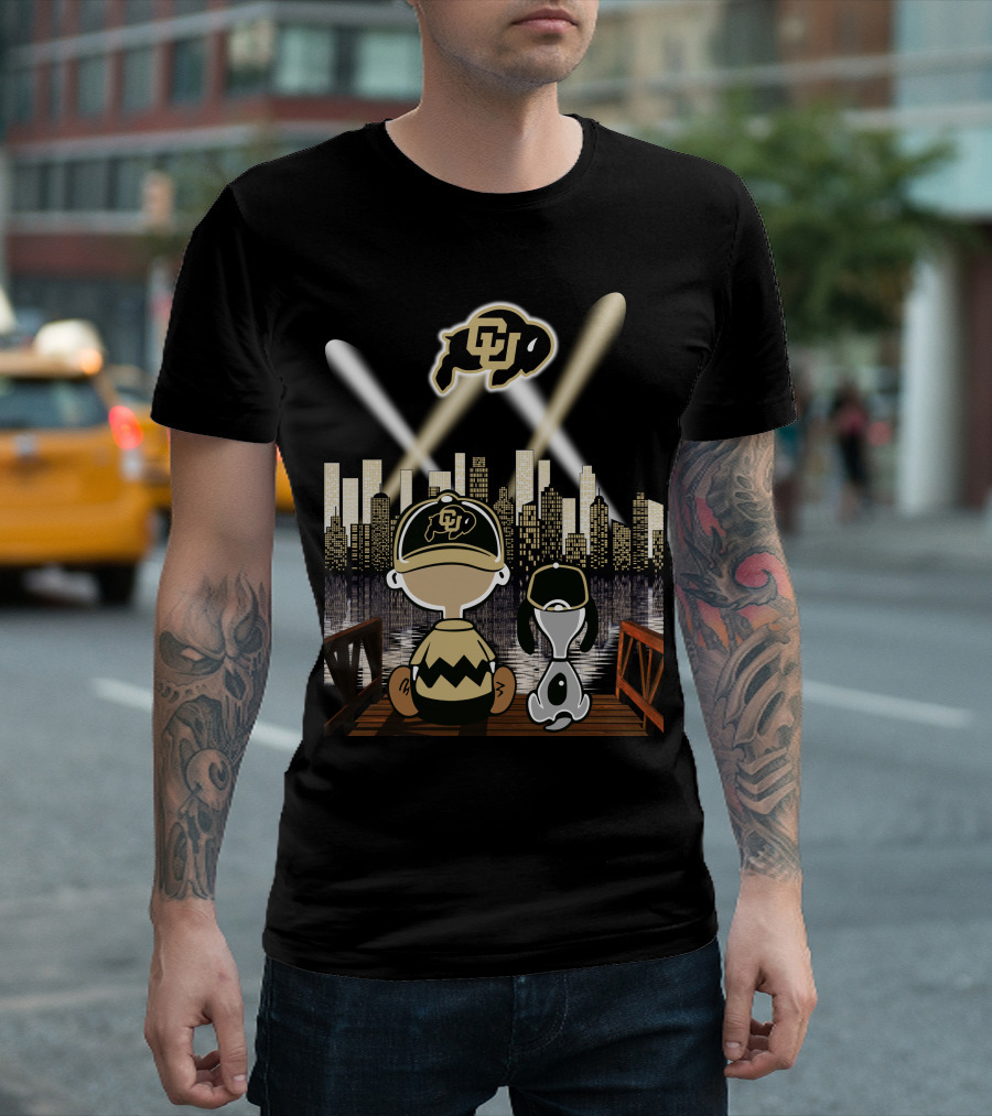 Colorado Buffaloes City Skyline Night Lights T-Shirt