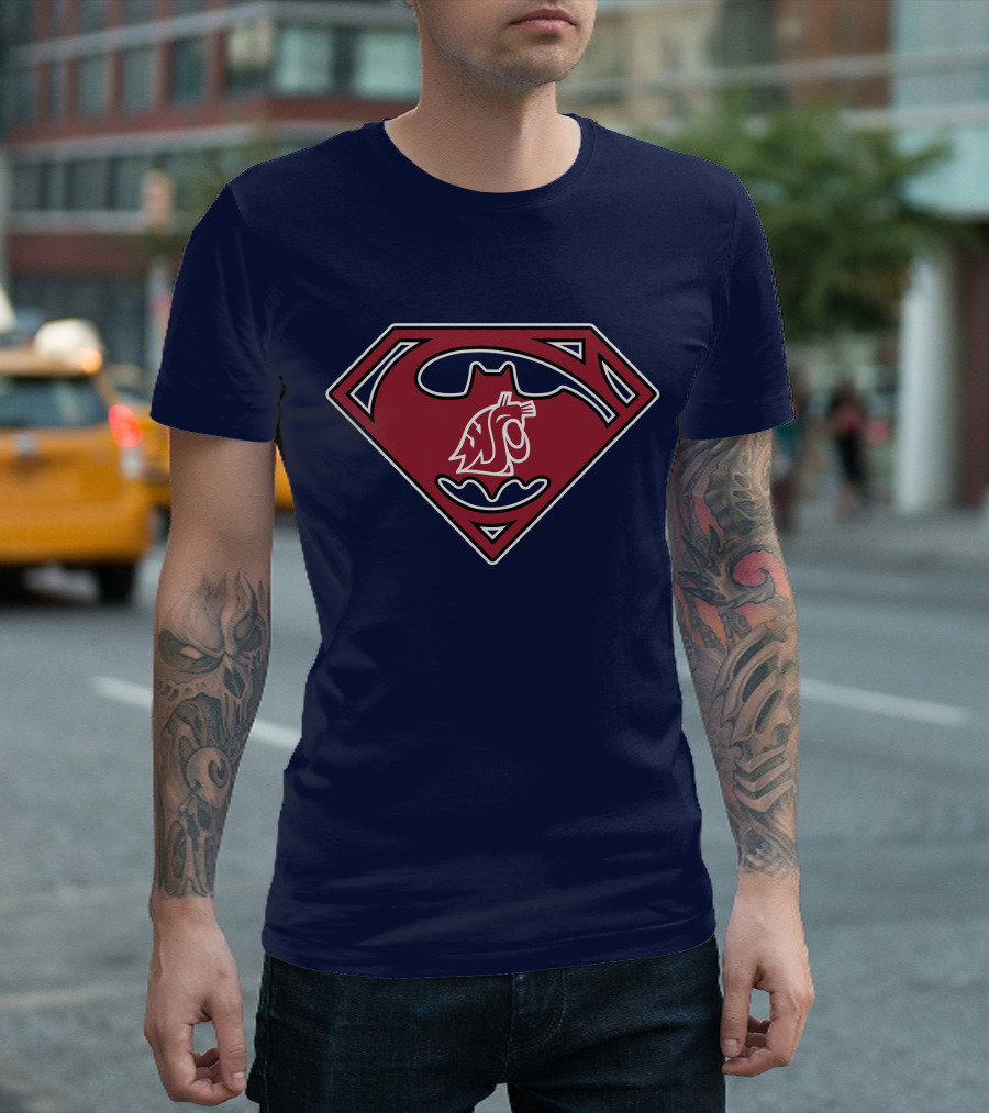 Superman Logo Washington State Cougars T-Shirt