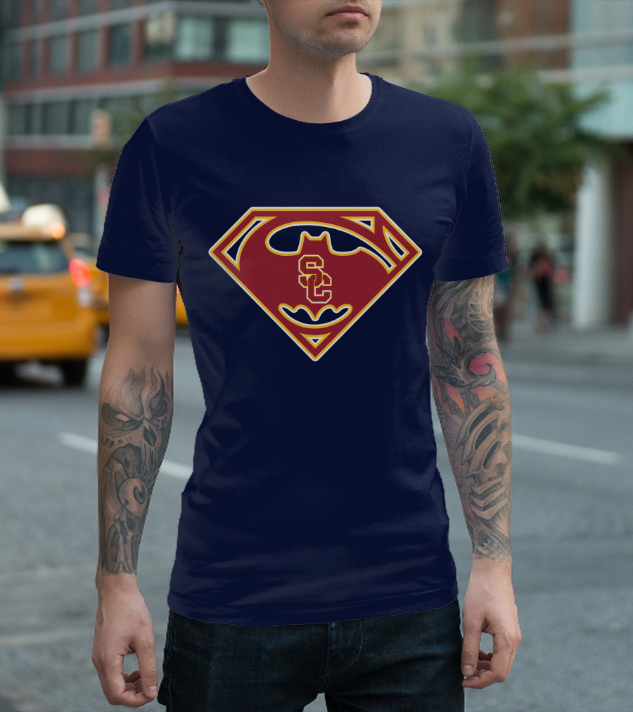Usc Trojans Sc Badge Superhero T-Shirt