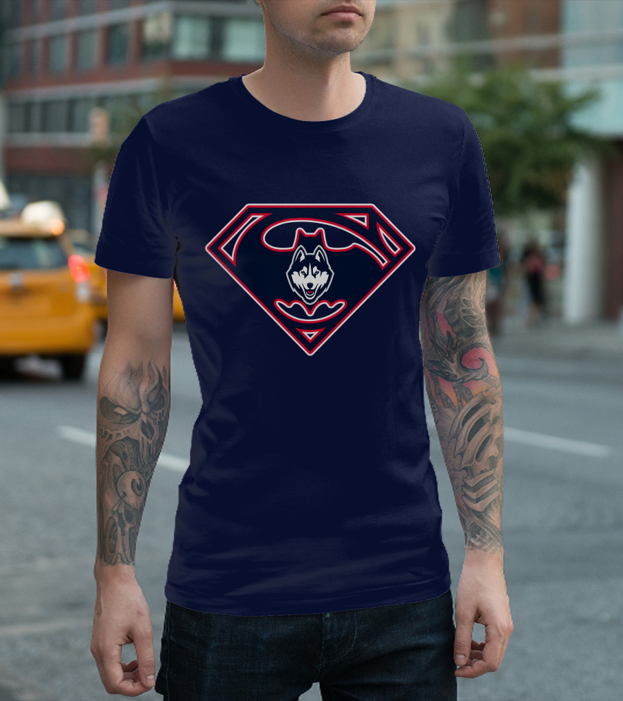 Uconn Huskies Superman T-Shirt