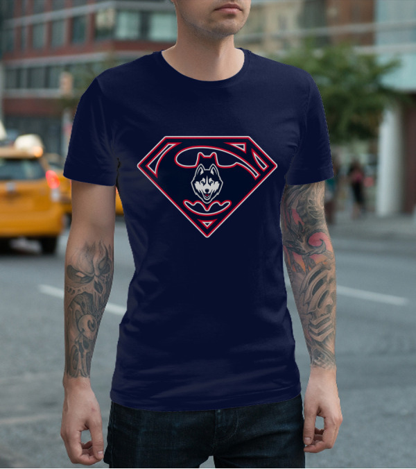Uconn Huskies Superman T-Shirt