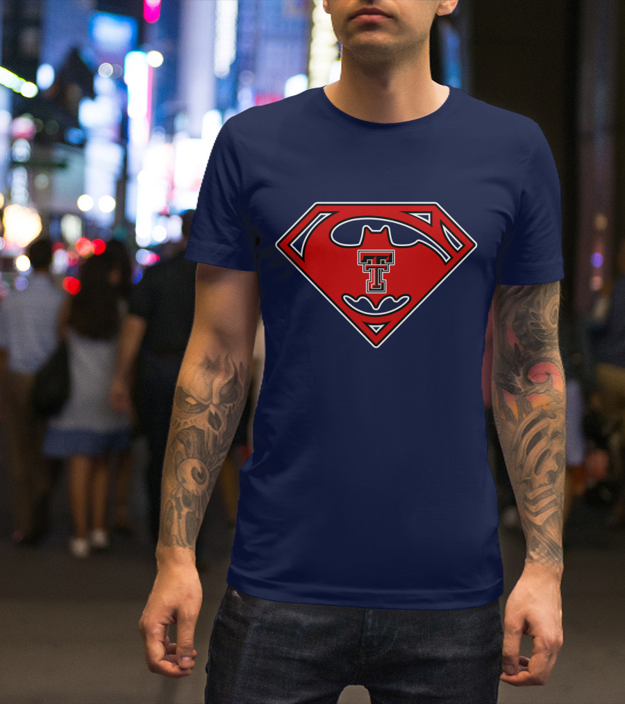 Texas Tech Red Raiders Superman Batman T-Shirt