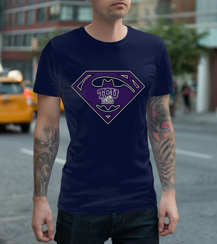 Tcu Horned Frogs Batman Superman T-Shirt