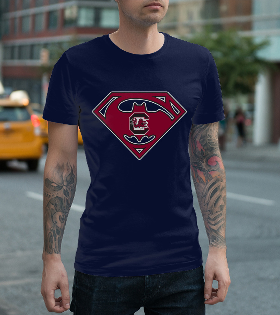 Superhero Shield South Carolina Gamecocks T-Shirt