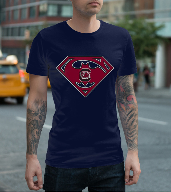Superhero Shield South Carolina Gamecocks T-Shirt
