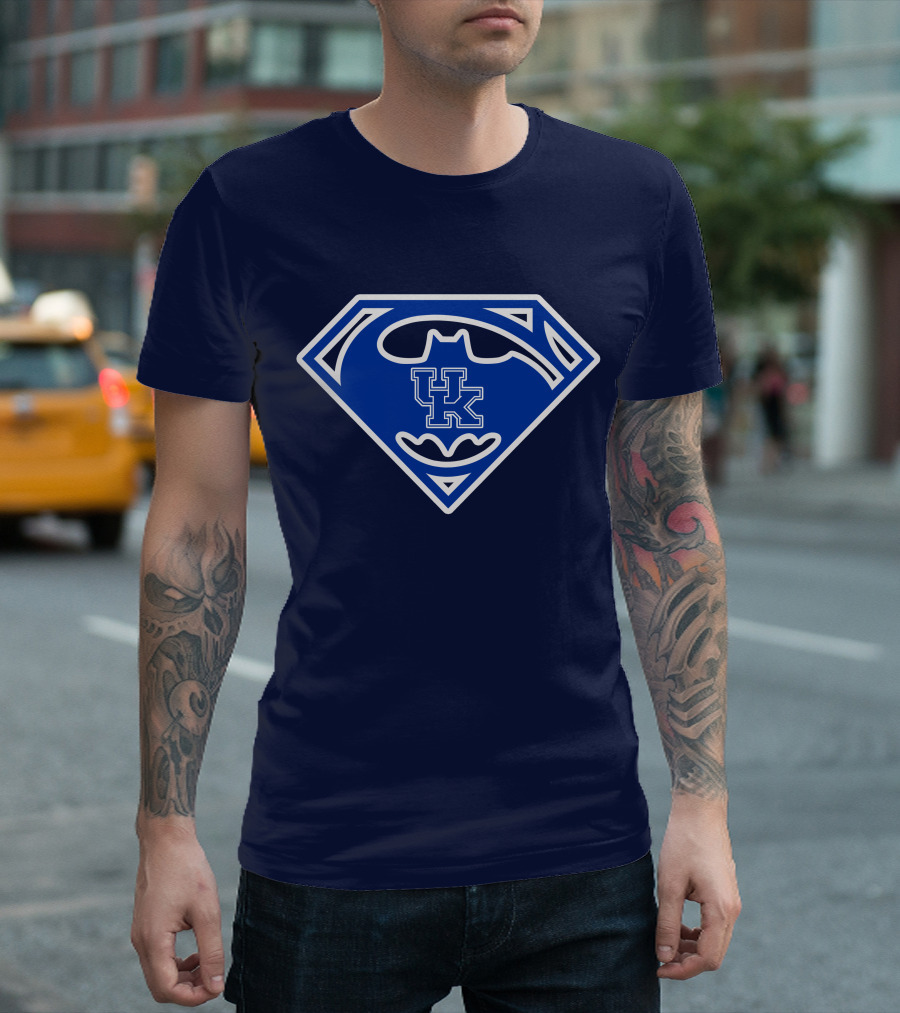 Kentucky Wildcats Uk Batman Superman Crossover T-Shirt