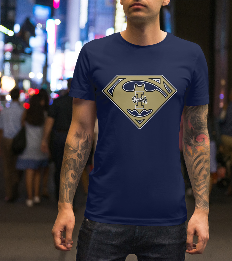 Superman Batman Logo Mashup Idaho Vandals '67 T-Shirt