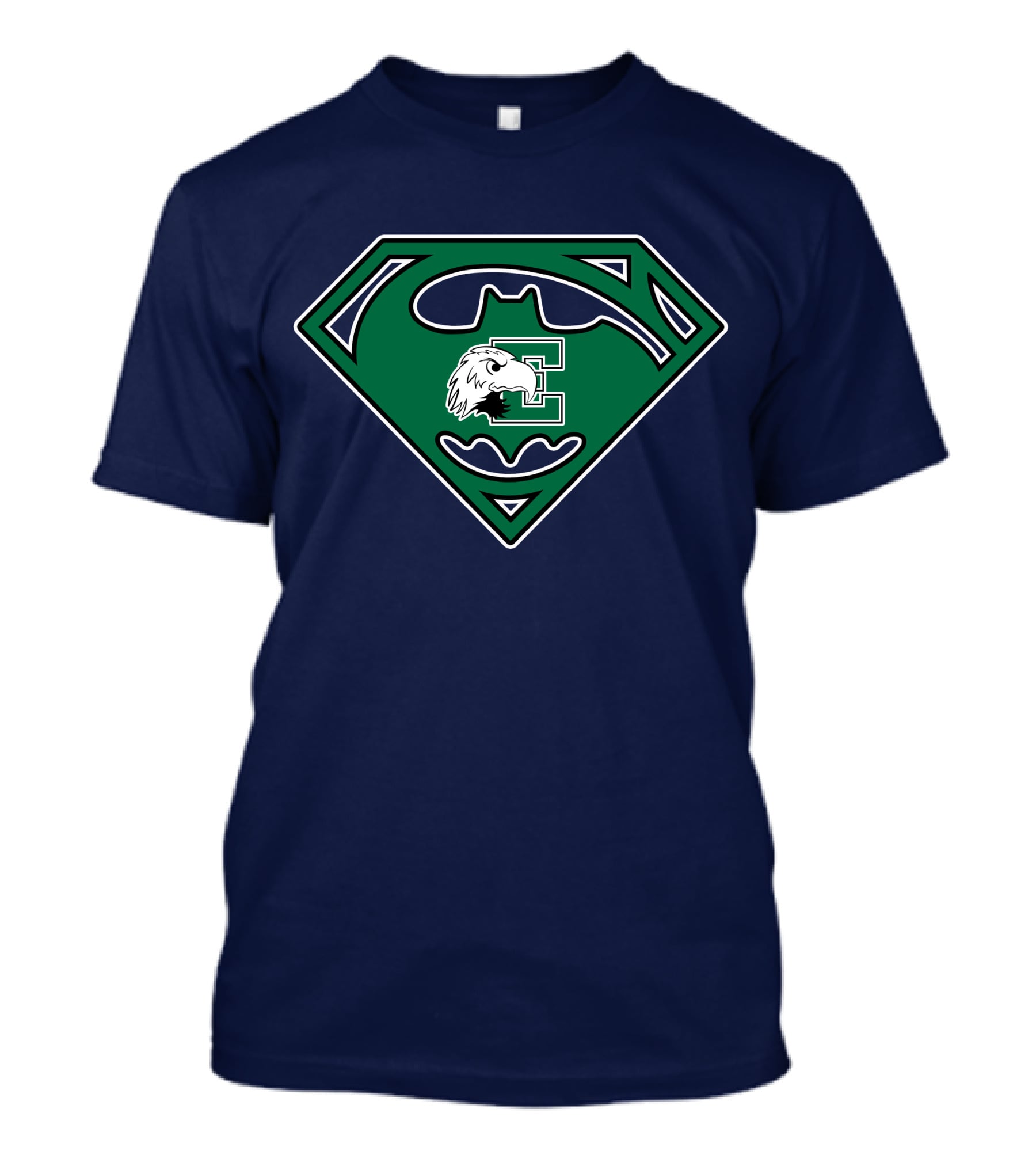 Batman Superman Logo Fusion Eastern Michigan Eagles T-Shirt