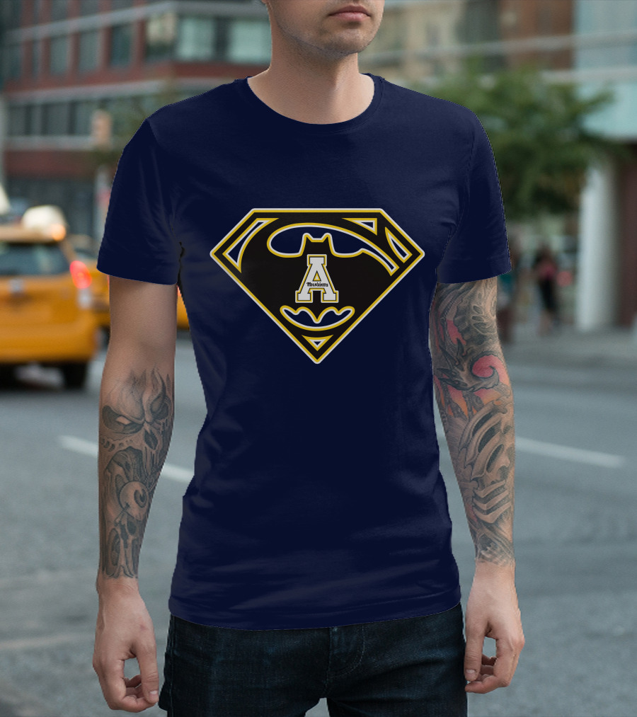 Appalachian State Mountaineers Batman Superman T-Shirt