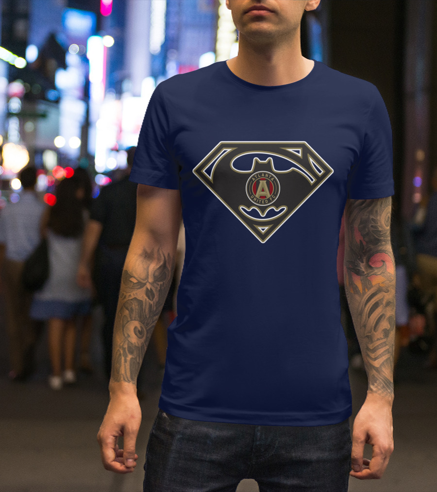 Atlanta United Fc Superman Batman Logo Fusion T-Shirt