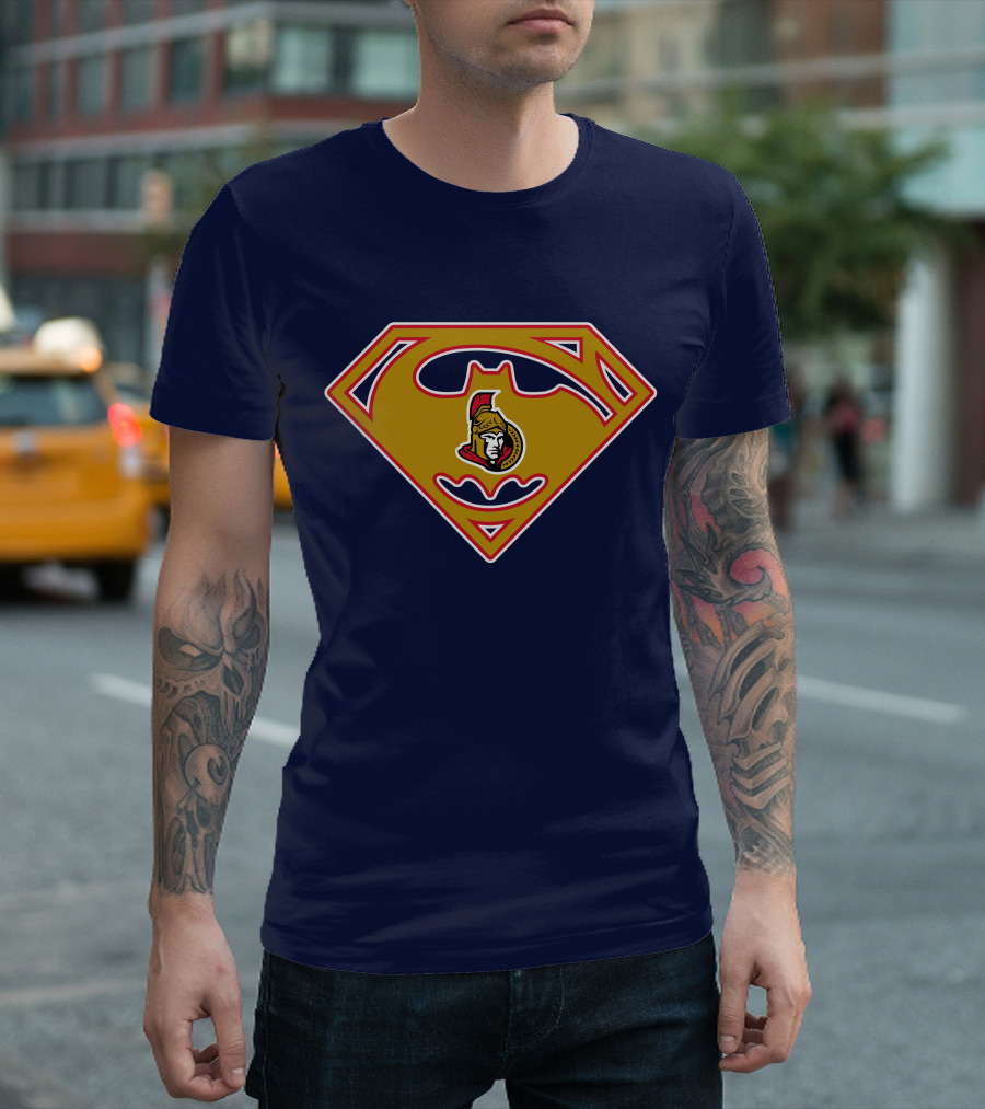 Ottawa Senators Superhero Logo Fusion T-Shirt