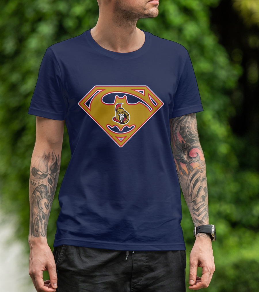 Ottawa Senators Superhero Logo Fusion T-Shirt