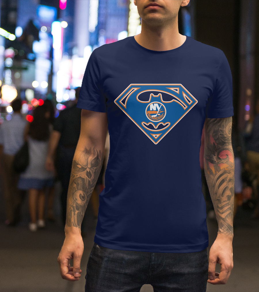 New York Islanders Batman Superman T-Shirt