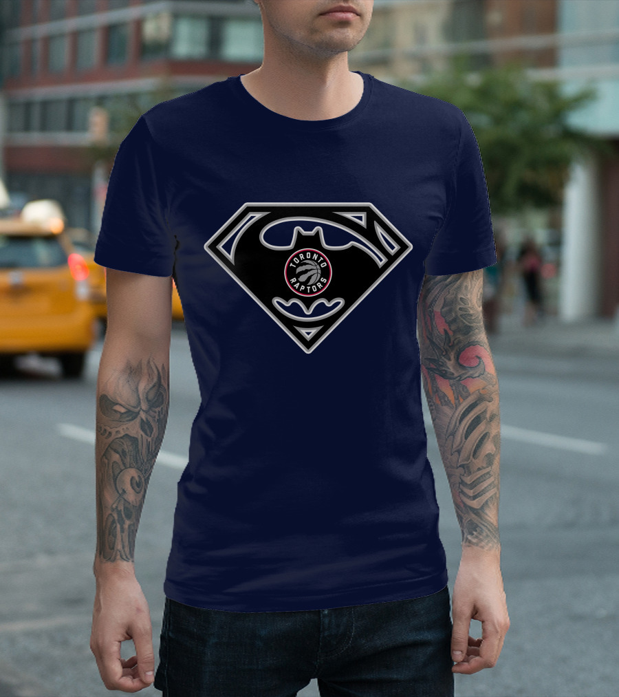 Toronto Raptors Batman Superman Mashup T-Shirt
