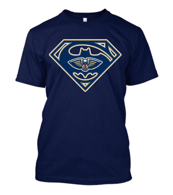 New Orleans Pelicans Batman Superman Emblem Mashup 172 T-Shirt