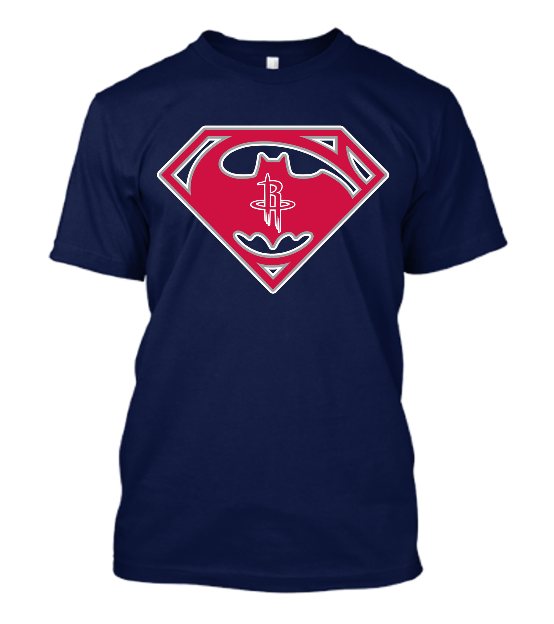 Houston Rockets Batman Superman Logo Mashup T-Shirt