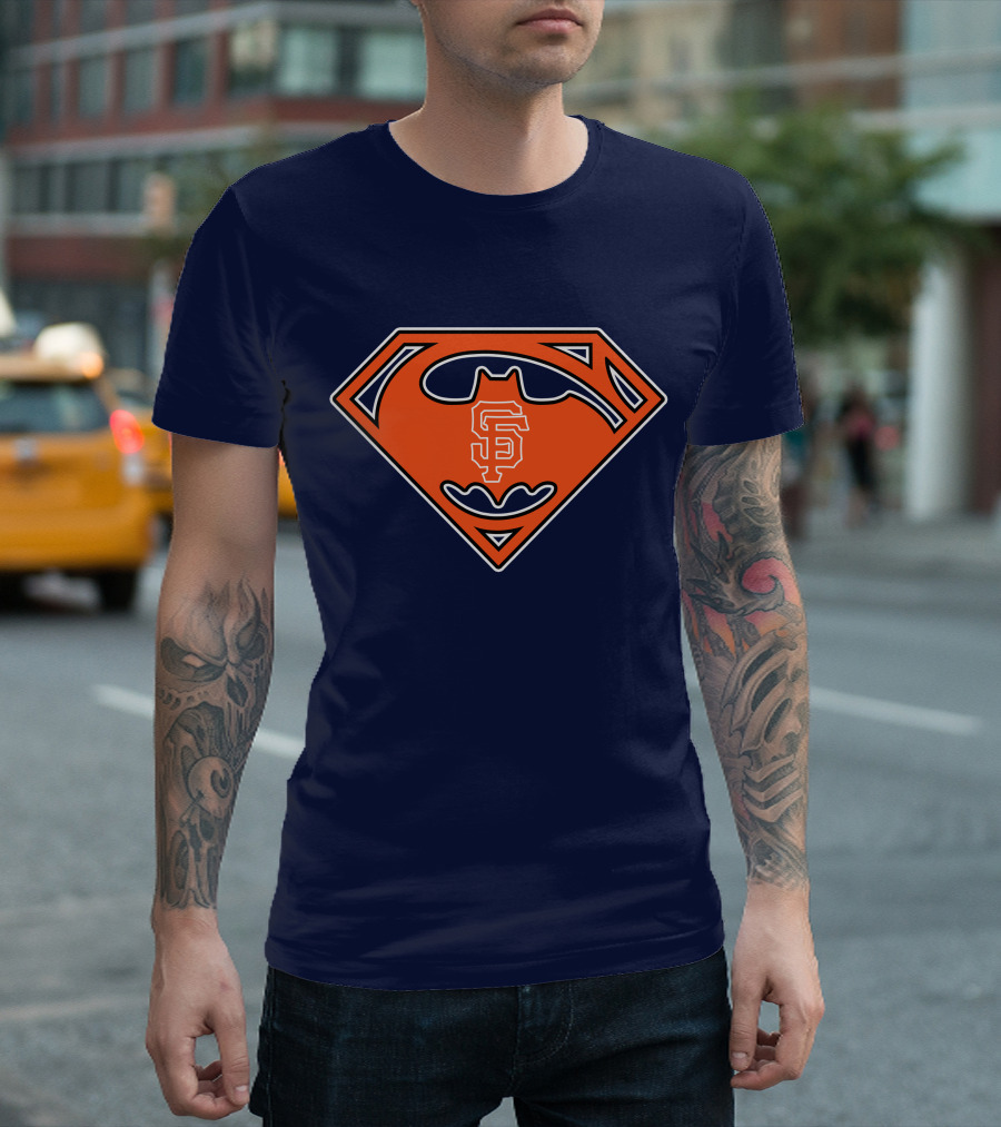 San Francisco Giants Superman Batman T-Shirt