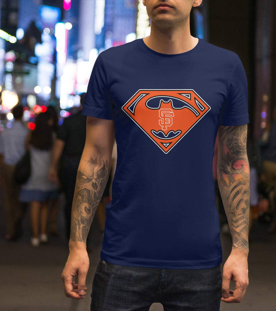 San Francisco Giants Superman Batman T-Shirt