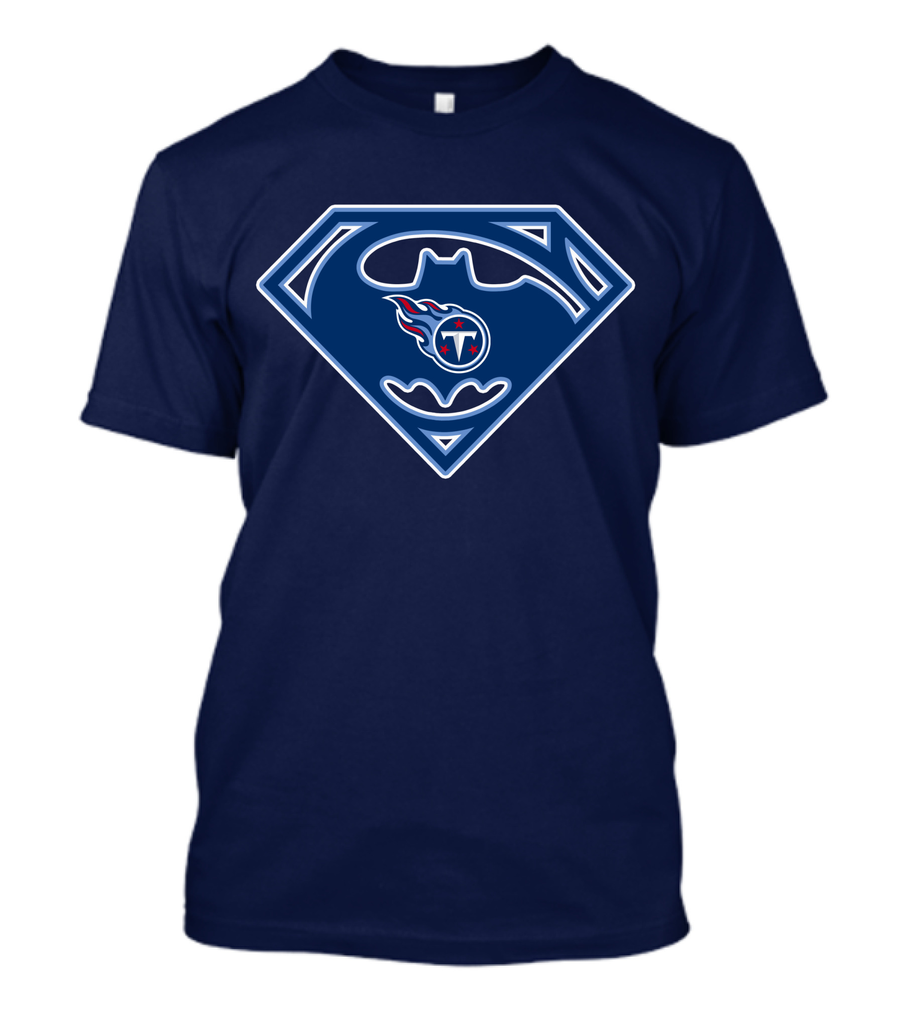 Tennessee Titans Superman Batman Logo Mashup T-Shirt