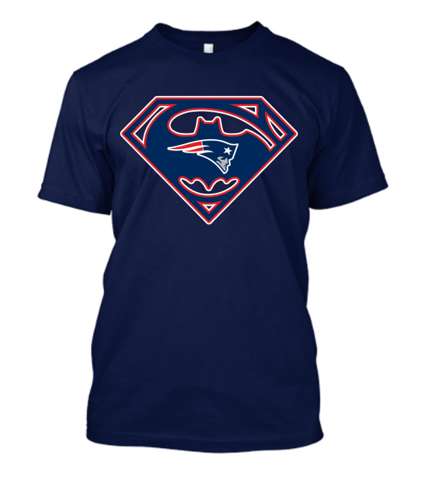 Superman Batman New England Patriots Combo T-Shirt