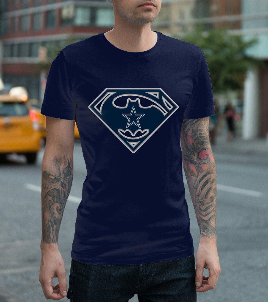 Dallas Cowboys Batman Superman Star T-Shirt
