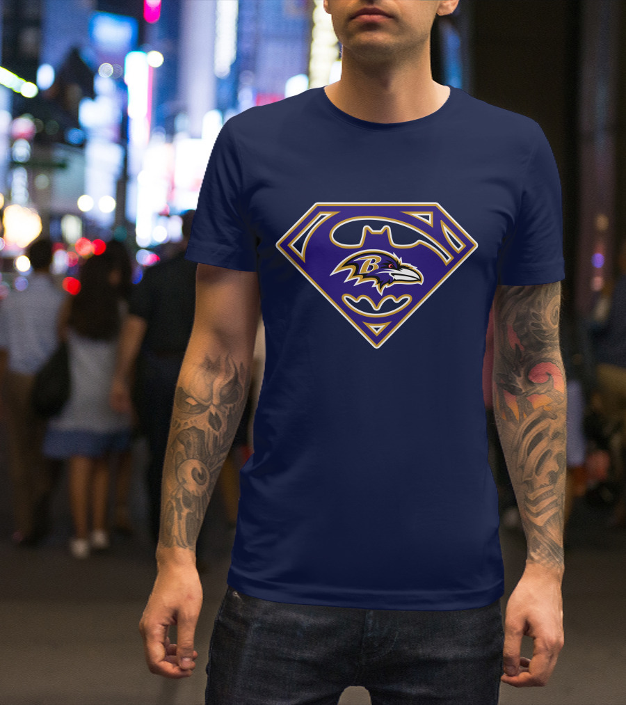 Baltimore Ravens Superhero Emblem 247 T-Shirt