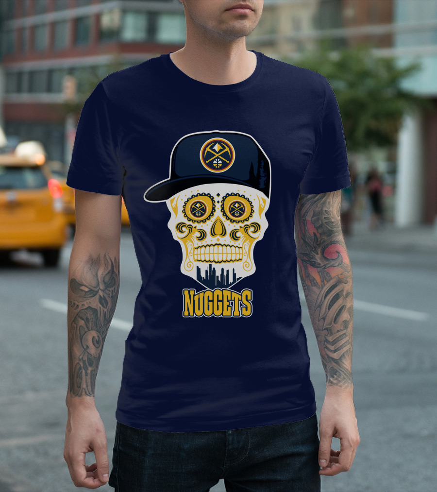 Denver Nuggets Skull With Cap T-Shirt