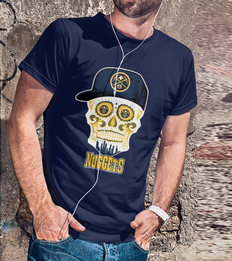 Denver Nuggets Skull With Cap T-Shirt