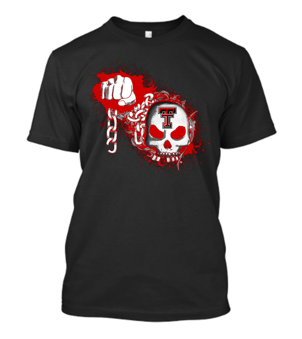 Texas Tech Red Raiders Skull And Chain Fist T-Shirt