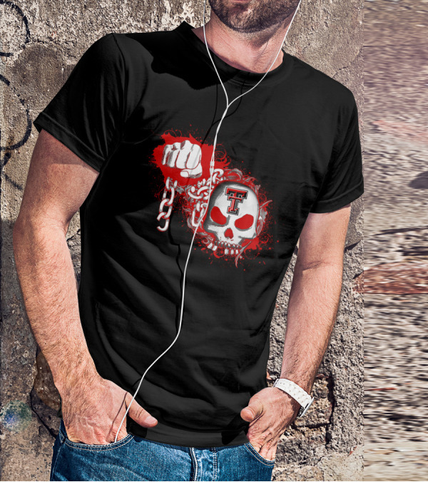 Texas Tech Red Raiders Skull And Chain Fist T-Shirt