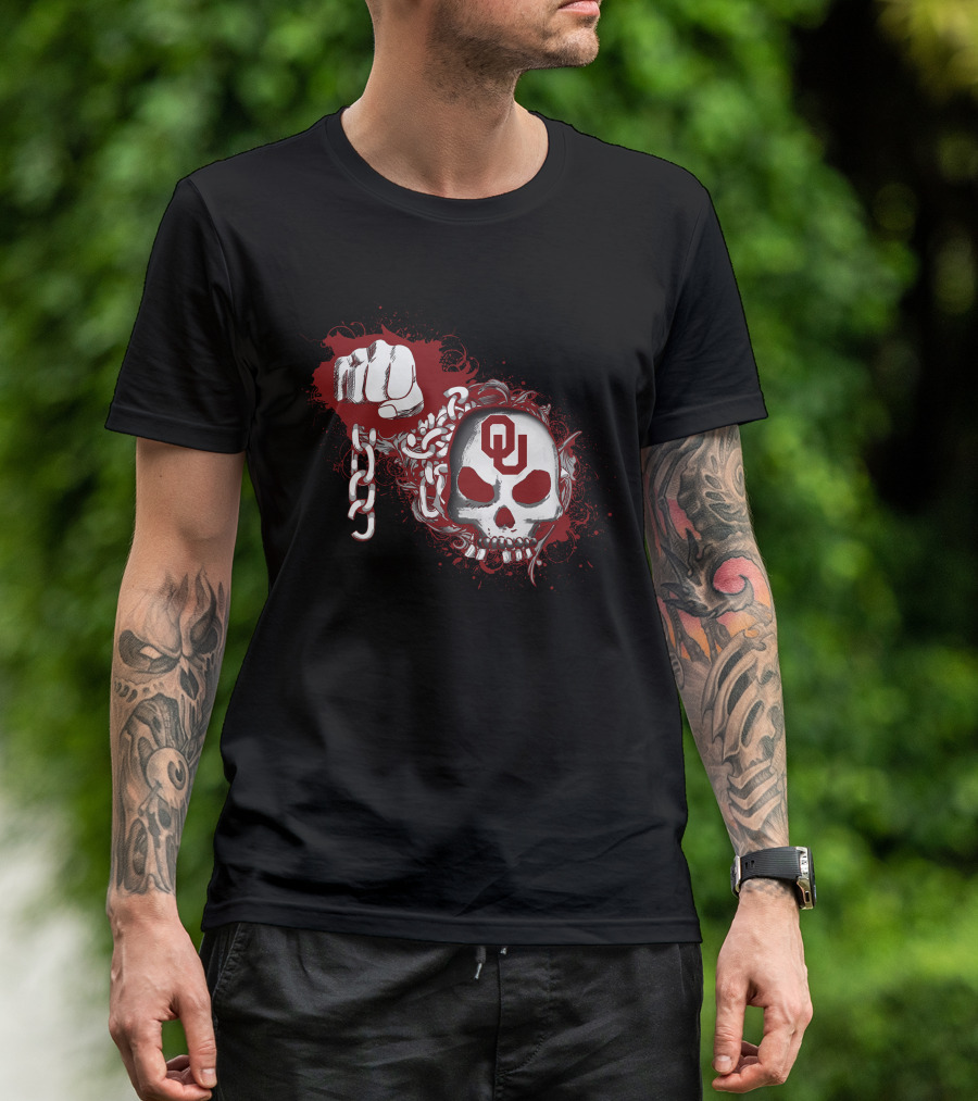 Oklahoma Sooners Ou Skull And Chains T-Shirt