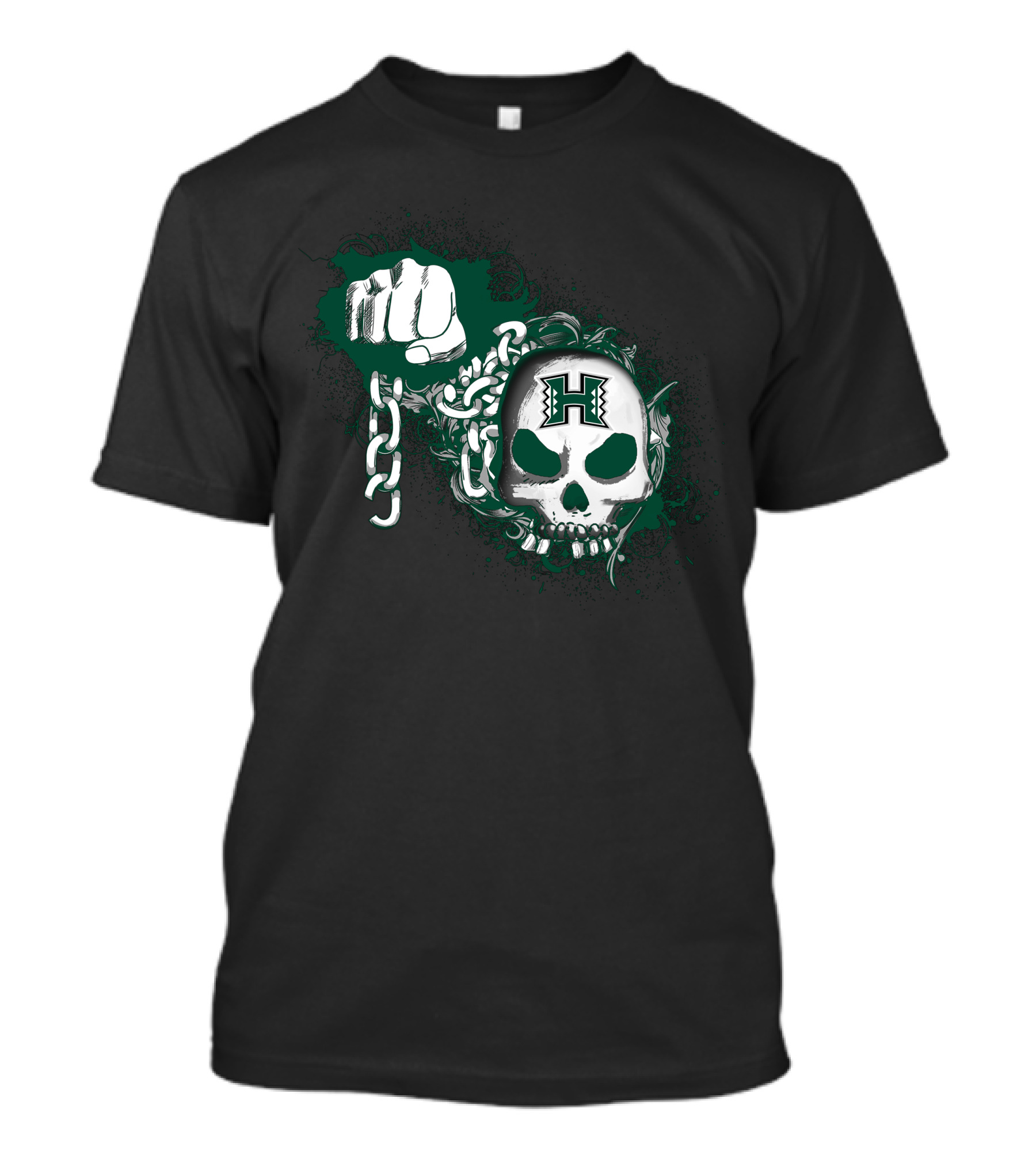Hawai'i Rainbow Warriors Skull Fist Chain '85 T-Shirt